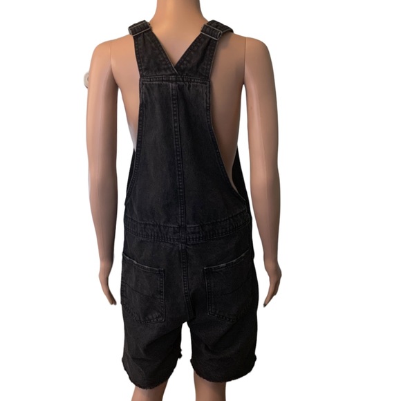 Bershka Distressed Denim Overall Shorts Medium - Picture 2 of 5